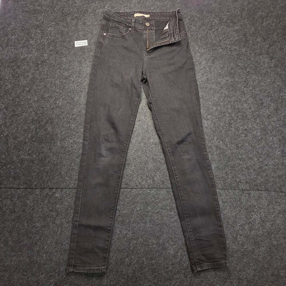 Levi's 721 High Rise Skinny Black Denim Jeans Women's Size 25